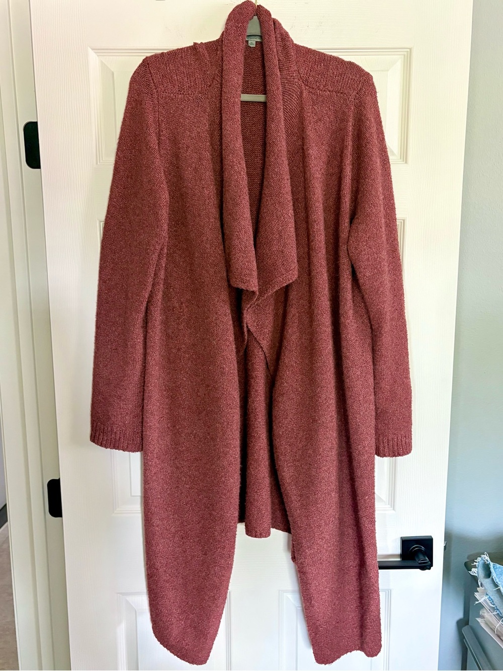 Joseph A Draped Long Cardigan Sweater - Rust